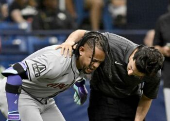 Ketel Marte sufre por esguince de tobillo