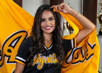 María Victoria Bayo, Miss Mundo Dominicana, designada madrina de las Águilas Cibaeñas