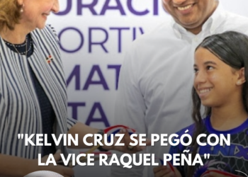 Kelvin Cruz se gana aprecio de la Vice Raquel Peña