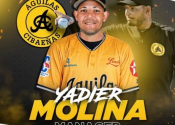 Las Águilas Cibaeñas designan a Yadier Molina como su nuevo dirigente