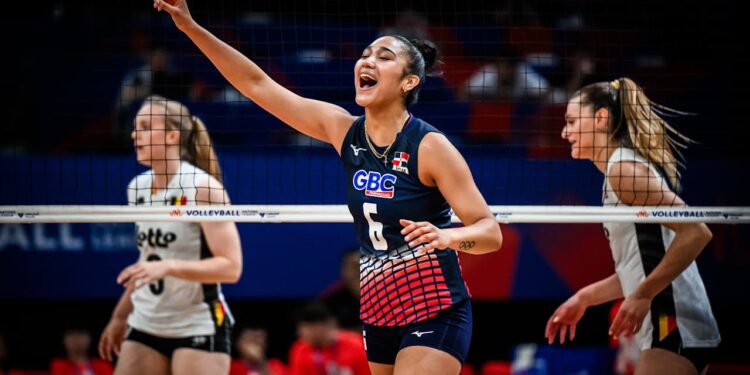 Voleibol RD vence 3-0 a Bélgica en VNL