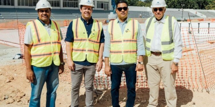 MIVED y comité de los Juegos Centroamericanos supervisan obras en el Centro Olímpico